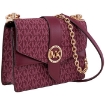 Picture of MICHAEL KORS Red Ladies Greenwich Small Logo and Leather Crossbody Bag