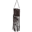 Picture of BOTTEGA VENETA The Fringe Pouch Shoulder Bag- Dark Brown