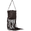 Picture of BOTTEGA VENETA The Fringe Pouch Shoulder Bag- Dark Brown