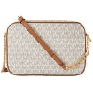 Picture of MICHAEL KORS Ladies Vanilla Signature-coated Jet Set Large East West Crossbody Bag