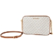 Picture of MICHAEL KORS Ladies Vanilla Signature-coated Jet Set Large East West Crossbody Bag