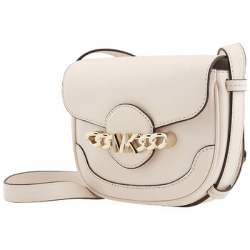 Picture of MICHAEL KORS Hally Signature Saddle Crossbody Bag - Light Cream