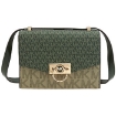 Picture of MICHAEL KORS Green Ladies Hendrix Extra-small Two-tone Logo Convertible Crossbody Bag