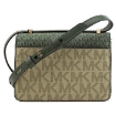 Picture of MICHAEL KORS Green Ladies Hendrix Extra-small Two-tone Logo Convertible Crossbody Bag