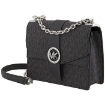 Picture of MICHAEL KORS Ladies Greenwich Small Logo And Leather Crossbody Bag - Black