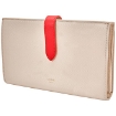 Picture of CELINE Ladies Grained Calfskin Bicolour Strap Wallet In Powder/Red