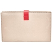 Picture of CELINE Ladies Grained Calfskin Bicolour Strap Wallet In Powder/Red