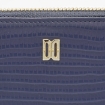 Picture of DAKS Ladies Henley Navy Leather Zip-around Wallet