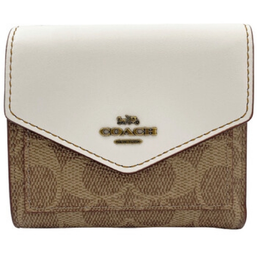 Picture of COACH Chalk Small Wallet In Colorblock Signature Canvas