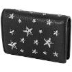 Picture of JIMMY CHOO Ladies Jaxi Leather Bi-Fold Wallet with Stars- Black