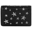 Picture of JIMMY CHOO Ladies Jaxi Leather Bi-Fold Wallet with Stars- Black