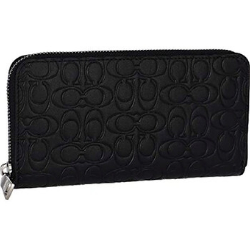 Picture of COACH Black Accordion Wallet In Signature Leather