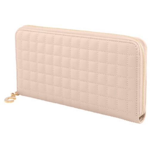 Picture of CELINE Quilted Calfskin Large Zipped Wallet- Nude