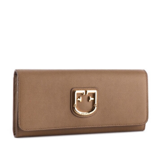 Picture of FURLA Belvedere XL Bifold Leather Wallet In Caramello