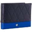 Picture of PICASSO AND CO Two-Tone Leather Wallet- Navy Blue/ Sky Blue