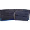 Picture of PICASSO AND CO Two-Tone Leather Wallet- Navy Blue/ Sky Blue