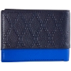Picture of PICASSO AND CO Two-Tone Leather Wallet- Navy Blue/ Sky Blue