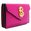 Picture of MOSCHINO Dollar Sign Pink Trifold Leather Wallet