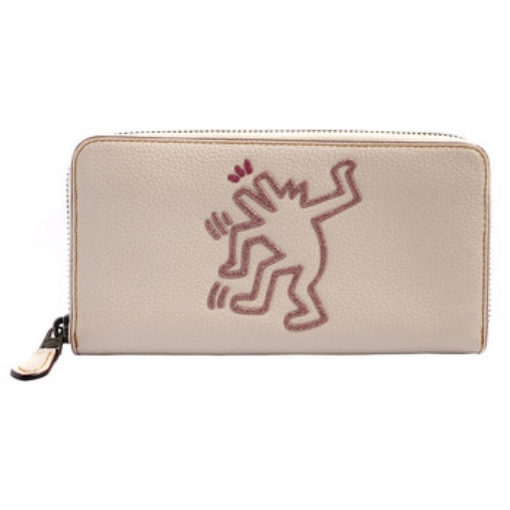 Picture of COACH Ladies Chalk Keith Haring Accordion Zip Leather Wallet