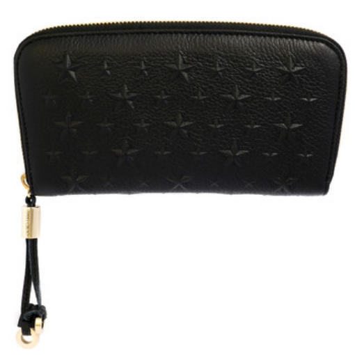Picture of JIMMY CHOO Ladies Filipa Star-embossed Leather Wallet - Black
