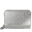 Picture of MICHAEL KORS Barbara Zip Around Metallic Coin Case- Silver