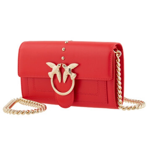 Picture of PINKO Red Leather Love Chain Wallet