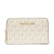 Picture of MICHAEL KORS White Jet Set Small Signature Zip Around Card Case