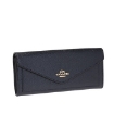 Picture of COACH Ladies Crossgrain Leather Soft Wallet - Navy