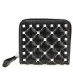 Picture of VALENTINO GARAVANI Free Rockstud Spike Quilted Leather Wallet- Black