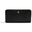 Picture of DAKS Ladies Henley Black Leather Zip-around Wallet