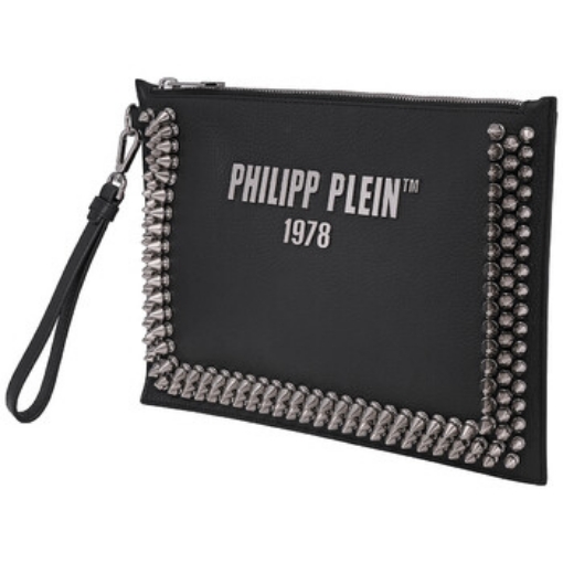 Picture of PHILIPP PLEIN Minaudiere Elk Print Leather Studded Clutch Bag