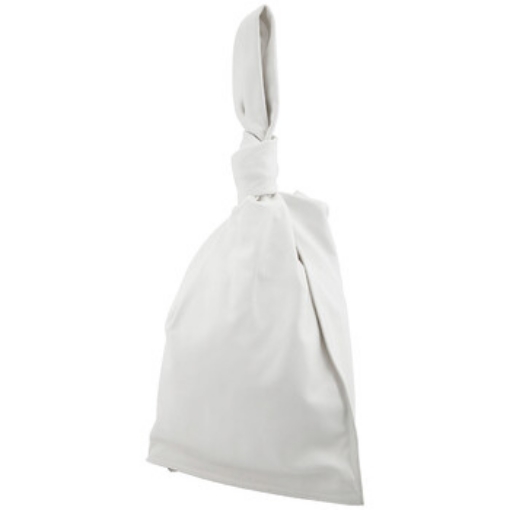 Picture of BOTTEGA VENETA White Ladies BV Twist Knotted Handle Clutch Bag