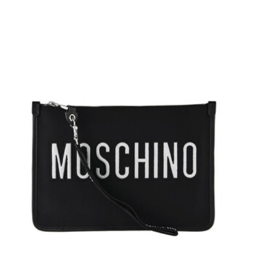 Picture of MOSCHINO Ladies Black Logo Neoprene Clutch