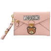 Picture of MOSCHINO Ladies Pink Bear Faux Leather Wristlet