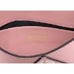 Picture of MOSCHINO Ladies Pink Leather Envelope Logo Clutch Bag