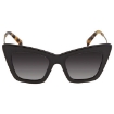 Picture of MIU MIU Dark Grey Cat Eye Ladies Sunglasses