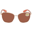 Picture of COSTA DEL MAR PALOMA Copper Silver Mirror Polarized Polycarbonate Ladies Sunglasses