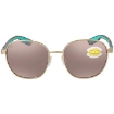 Picture of COSTA DEL MAR EGRET Copper Silver Mirror Polarized Polycarbonate Ladies Sunglasses