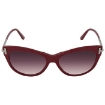 Picture of TOM FORD Kira Bordeaux Gradient Cat Eye Ladies Sunglasses