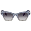 Picture of BURBERRY Light Grey Gradient Blue, Butterfly Ladies Sunglasses