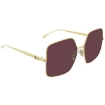 Picture of FENDI Bordeaux Square Ladies Sunglasses