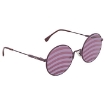 Picture of FENDI Waves Purple Stripes Round Ladies Sunglasses