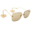 Picture of GUCCI Brown Square Ladies Sunglasses