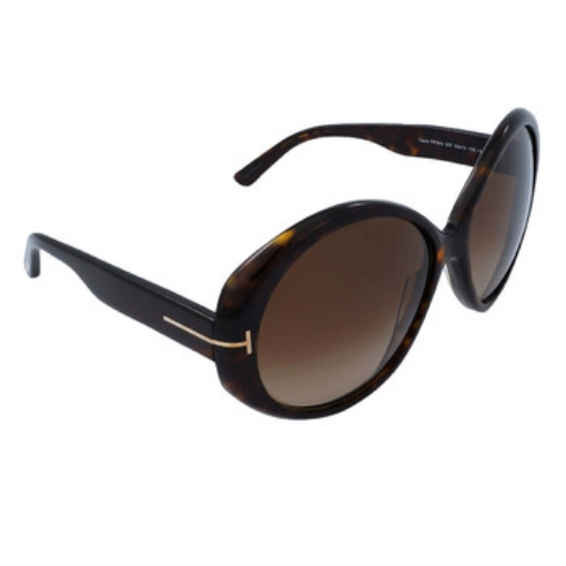 Picture of TOM FORD Terra Brown Gradient Round Ladies Sunglasses