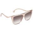 Picture of JIMMY CHOO Brown Mirror Gradient Browline Ladies Sunglasses