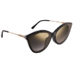 Picture of JIMMY CHOO Grey Gold Mirror Cat Eye Ladies Sunglasses