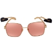 Picture of GUCCI Orange Shiny Square Ladies Sunglasses