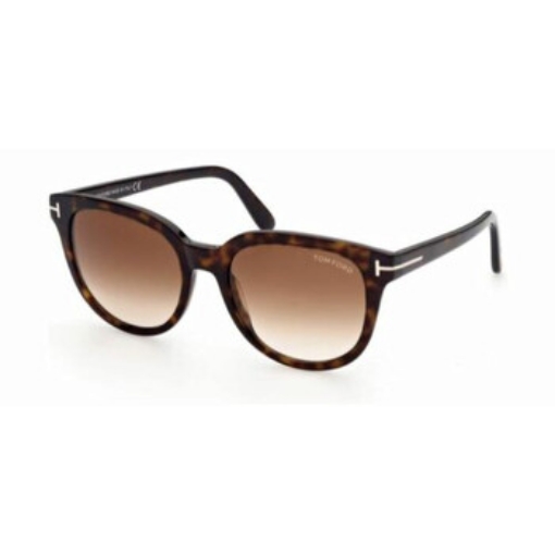 Picture of TOM FORD Olivia Brown Gradient Round Ladies Sunglasses