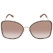 Picture of CHLOE Orange Gradient Brick Square Ladies Sunglasses