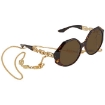 Picture of VERSACE Dark Brown Geometric Ladies Sunglasses